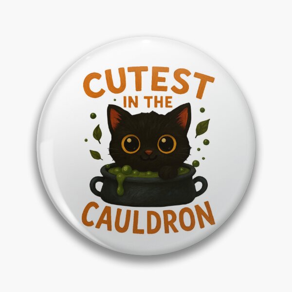 Aperçu de l'œuvre Le design du chat noir le plus mignon du chaudron créée et vendue par Liv Solara.