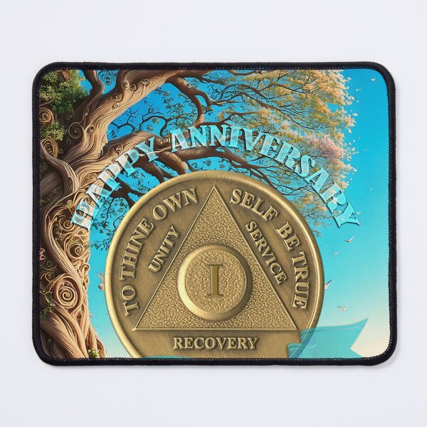 Item preview, 1 Year Coin Recovery Anniversary Tree of Life designed and sold by ApexDesigners.