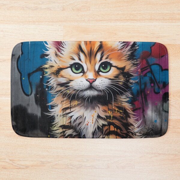 Item preview, Urban Kitty – Graffiti Style Cute Cat Art designed and sold by mliotard.