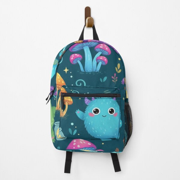 Item preview, Cute Kawaii Monsters and Mushrooms Seamless Pattern - Whimsical Fantasy Creatures designed and sold by EchoArtZone.