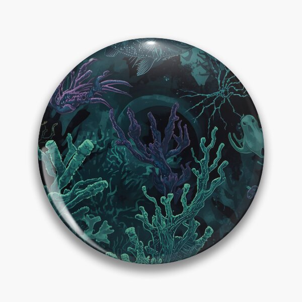 Item preview, Submerged Abyssal Garden: Intricate Coral and Deep Sea Creatures Pattern in Dark Tones designed and sold by MoonlitDoodles1.