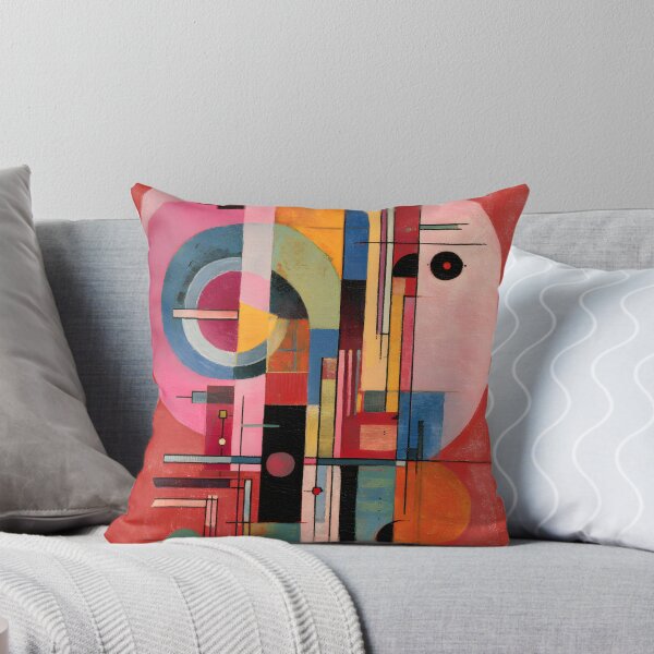 Item preview, Vibrant Abstract Composition with Overlapping Geometric Shapes Bold Lines and Dynamic Colors designed and sold by OlfactoART Studio.
