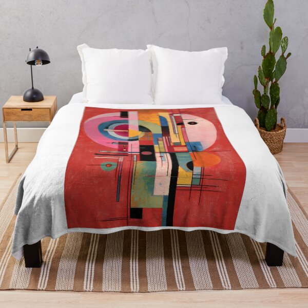 Item preview, Vibrant Abstract Composition with Overlapping Geometric Shapes Bold Lines and Dynamic Colors designed and sold by OlfactoART Studio.