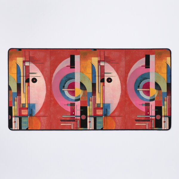 Item preview, Vibrant Abstract Composition with Overlapping Geometric Shapes Bold Lines and Dynamic Colors designed and sold by OlfactoART Studio.