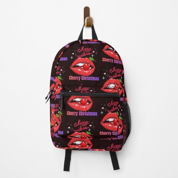 Item preview, Cherry Vibes Christmas — Glossy Lips & Cherry Holiday Pop Art designed and sold by Brainy Bites19.