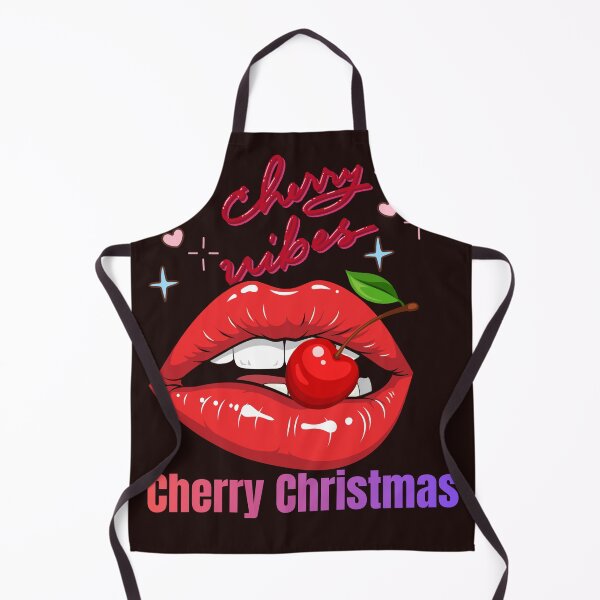 Item preview, Cherry Vibes Christmas — Glossy Lips & Cherry Holiday Pop Art designed and sold by Brainy Bites19.