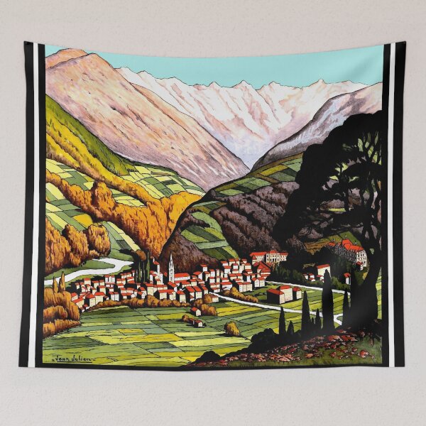 Item preview, Vintage Allevard-les-Bains Travel Poster | Art Deco Style | Jean Julien Design | Paris Edition | Thermal Spa & Scenic Retreat designed and sold by artofuniverse.