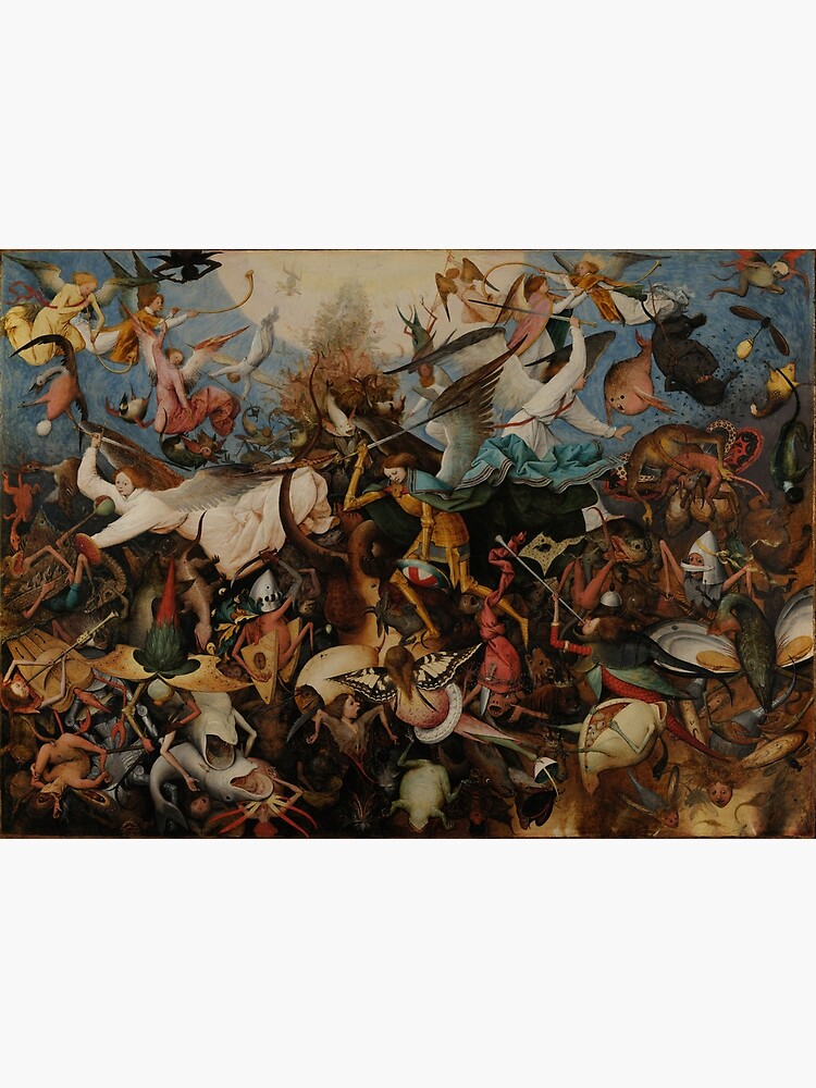 Lámina Metálica Arte Pieter Bruegel El Viejo La Caída De Los ángeles Rebeldes Extra Alta