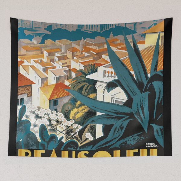 Item preview, Vintage Beausoleil Travel Poster | Art Deco Elegance | Roger Broders Design | French Riviera | Monte Carlo Scenic Artwork designed and sold by artofuniverse.