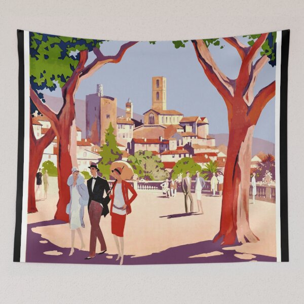 Item preview, Vintage Travel Art Deco Poster | Grasse France | City of Flowers & Perfumes | Roger Broders Print | French Riviera Wall Art designed and sold by artofuniverse.