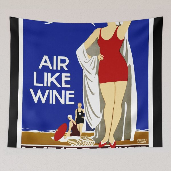 Item preview, Vintage Art Deco Travel Poster | Weston-super-Mare Seaside | Great Western Railway | Air Like Wine | William A. Sennett designed and sold by artofuniverse.