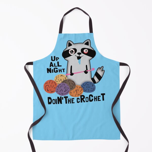 Item preview, Funny drooling raccoon obsessed crochet hooks yarn designed and sold by BigMRanch.