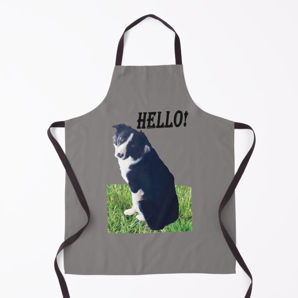 Item preview, Border Collie sitting on Grass Greeting Hello! designed and sold by PVTCreations.