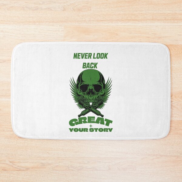 Item preview, Never Look Back Skull – Fearless Warrior Motivation Design designed and sold by AbderraimArt.