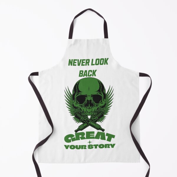 Item preview, Never Look Back Skull – Fearless Warrior Motivation Design designed and sold by AbderraimArt.