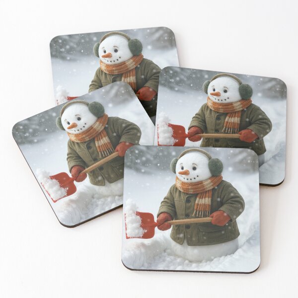 Item preview, Cubby Snowman Shoveling a Path Through a Snowdrift designed and sold by Maria Dryfhout.