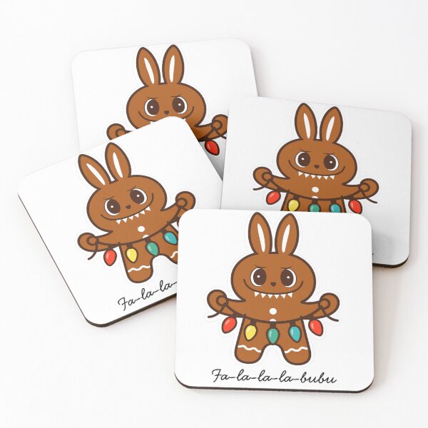 Item preview, Fa-La-La-La-Bubu – Cute Gingerbread Monster with Christmas Lights | Kawaii Holiday Design designed and sold by StoryWovenCo.