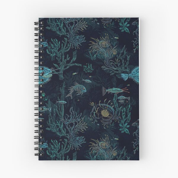 Item preview, Submerged Elegance: Intricate Seamless Pattern of Abyssal Fish, Corals, and Golden Deep Sea Life designed and sold by MoonlitDoodles1.