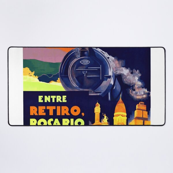 Item preview, Vintage Art Deco Train Poster | El Serrano Railway | F C Central Argentino | Retro Travel Wall Art & Cheap Trips Decor designed and sold by artofuniverse.