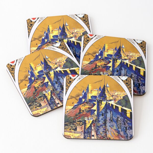 Item preview, Vintage Carcassonne Travel Poster | Art Nouveau Style | Medieval French City | Lucien Serre & Cie | Early 20th Century Print designed and sold by artofuniverse.