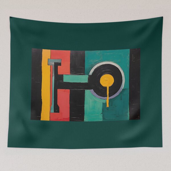 Item preview, Dynamic Abstract Geometric Design with Bold Contrasting Colors and Interacting Shapes designed and sold by OlfactoART Studio.