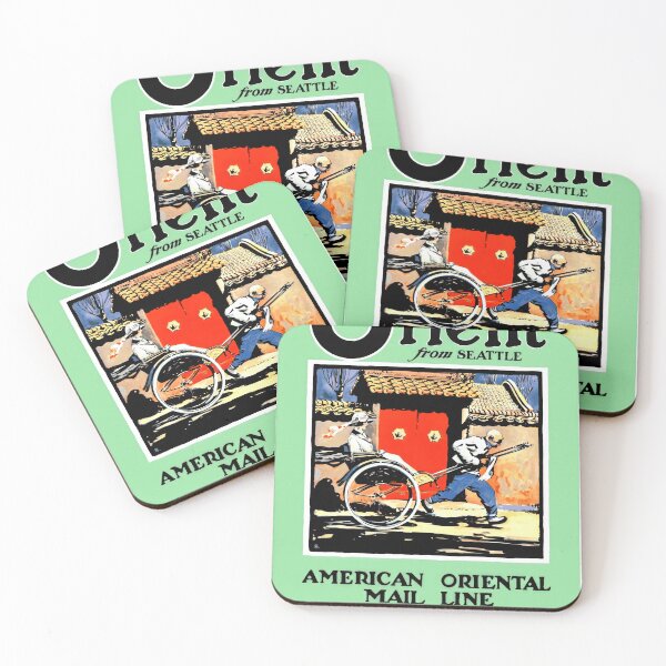 Item preview, Vintage Travel Poster | American Oriental Mail Line | Admiral Oriental Line | Early 20th Century Art & Exotic Asia designed and sold by artofuniverse.