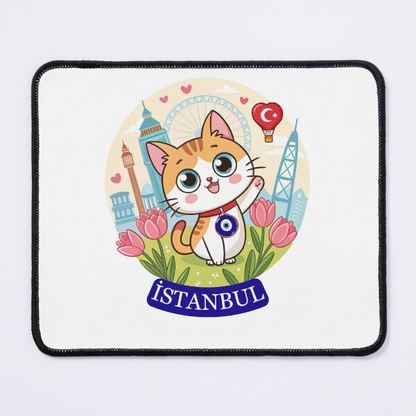 Item preview, Cute Kawaii Istanbul Cat - Evil Eye Amulet City Travel designed and sold by asliberry.