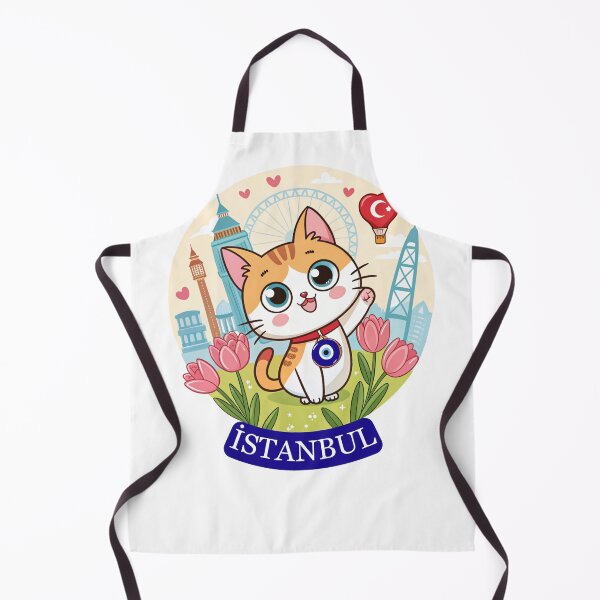 Item preview, Cute Kawaii Istanbul Cat - Evil Eye Amulet City Travel designed and sold by asliberry.