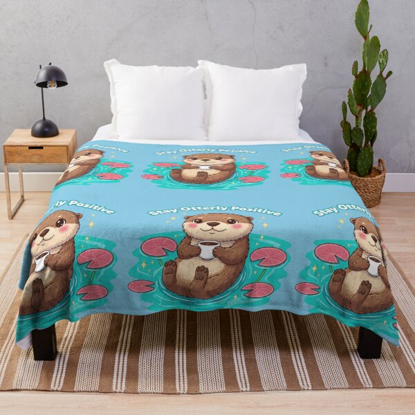 Item preview, Stay Otterly Positive Cute Otter Design designed and sold by koolandthecat.
