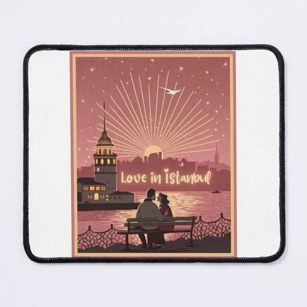 Item preview, Love in Istanbul - Romantic Maiden's Tower Bosphorus Sunset Art designed and sold by asliberry.