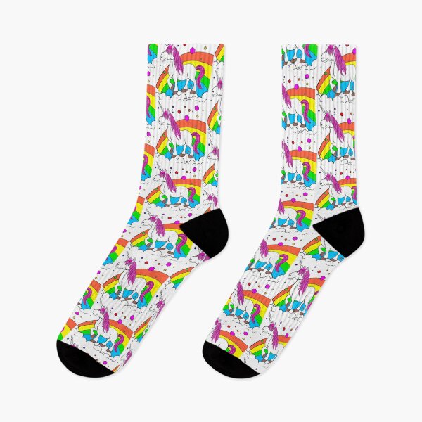 Item preview, Adorable Unicorn with Rainbow Cartoon Illustration designed and sold by Vividality.