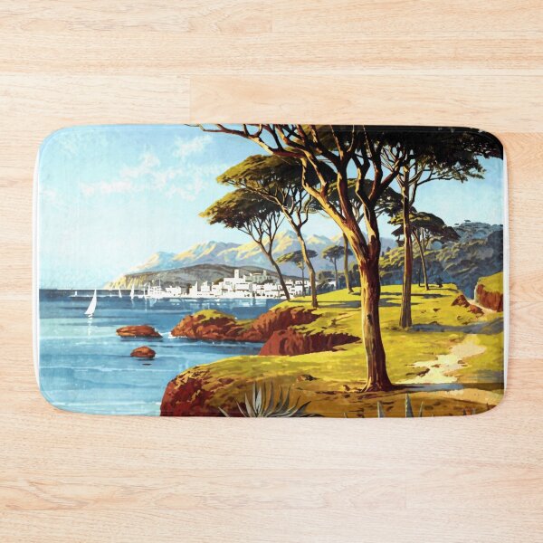 Item preview, Vintage Côte d'Azur Travel Poster | Art Deco Style | Cannes Nice Monaco | French Riviera Railway & Tourism Artifact designed and sold by artofuniverse.