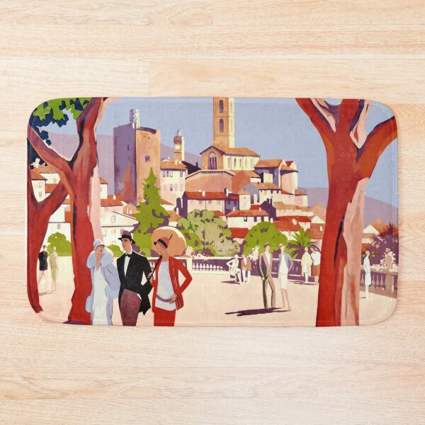 Item preview, Vintage Travel Art Deco Poster | Grasse France | City of Flowers & Perfumes | Roger Broders Print | French Riviera Wall Art designed and sold by artofuniverse.