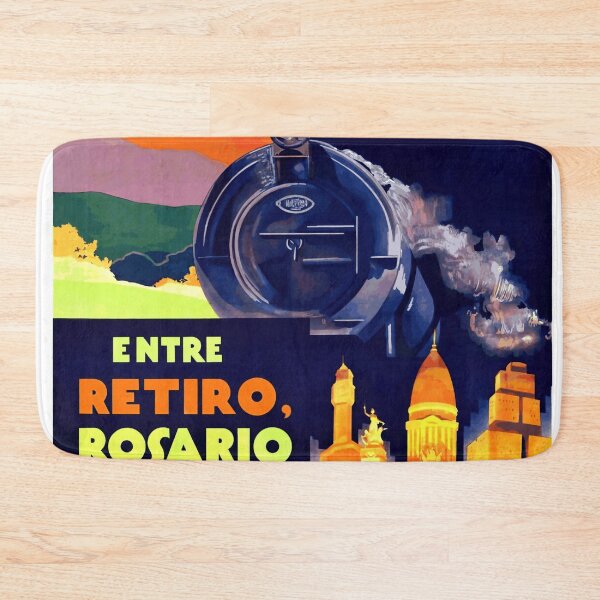 Item preview, Vintage Art Deco Train Poster | El Serrano Railway | F C Central Argentino | Retro Travel Wall Art & Cheap Trips Decor designed and sold by artofuniverse.