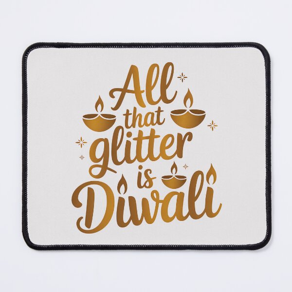 Item preview, All That Glitters Is Diwali – Gold Typography Design designed and sold by Jollys-ArtShop.