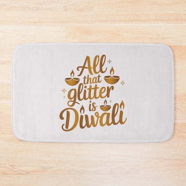 Item preview, All That Glitters Is Diwali – Gold Typography Design designed and sold by Jollys-ArtShop.