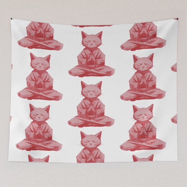Item preview, Meditating Monk Cat designed and sold by kinpirks.