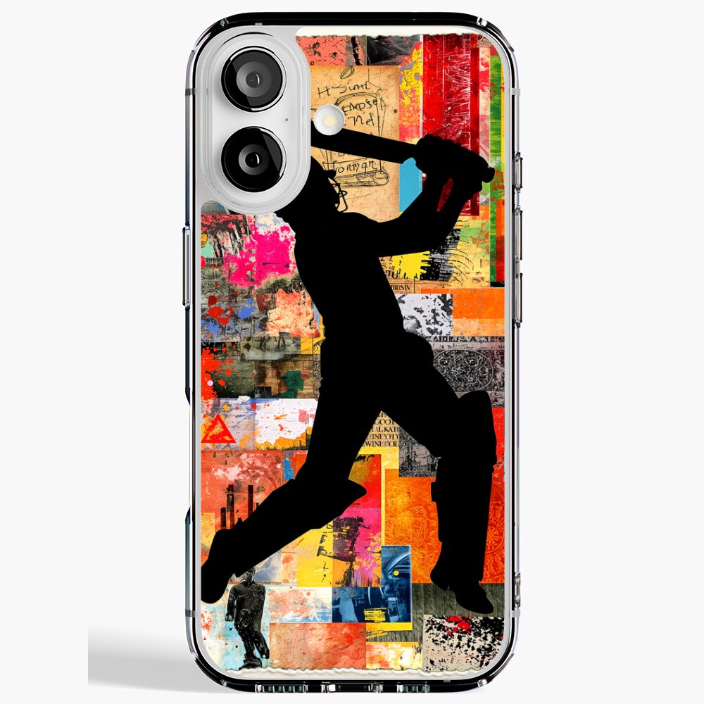 Cricket Player Abstract Art: One Design, On Everything — iPhone Case