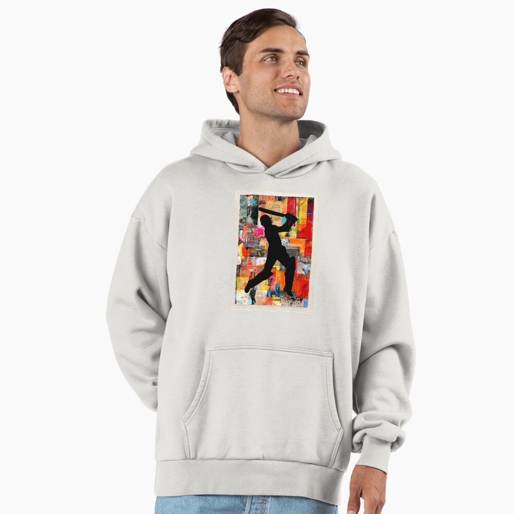 Cricket Player Abstract Art: One Design, On Everything — Premium Hoodie