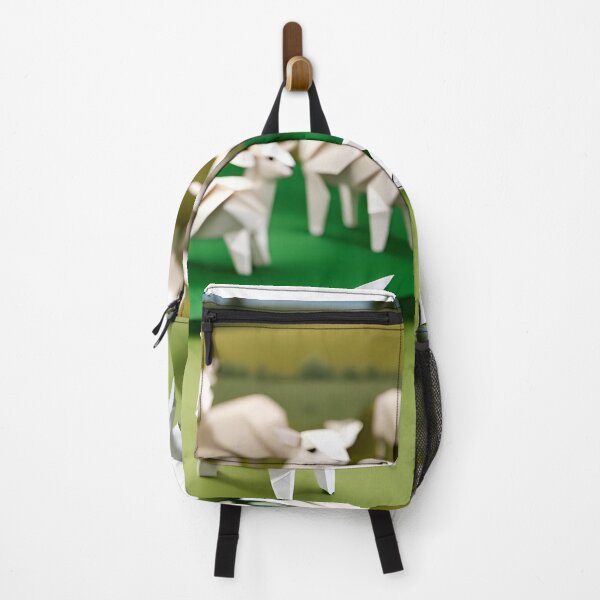 Item preview, Origami Art - Illuminated Meadows: Enchanting Lambs Amidst Nature's Canvas designed and sold by ArtfulFolds.