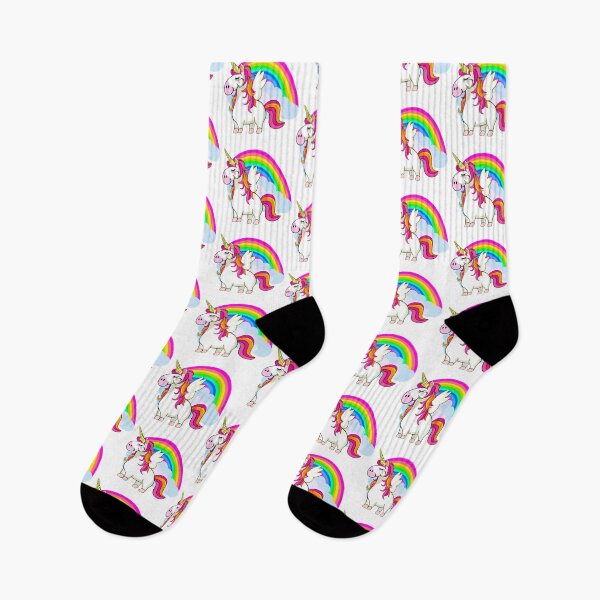 Item preview, Adorable Unicorn with Rainbow Cartoon Illustration designed and sold by Vividality.