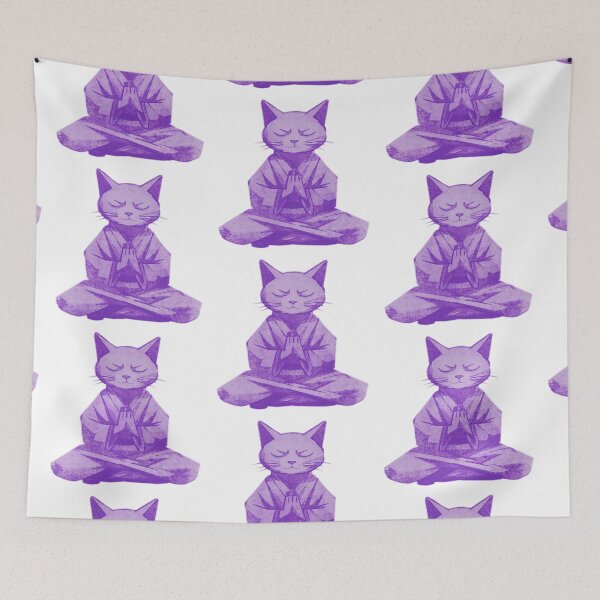 Item preview, Meditating Monk Cat designed and sold by kinpirks.