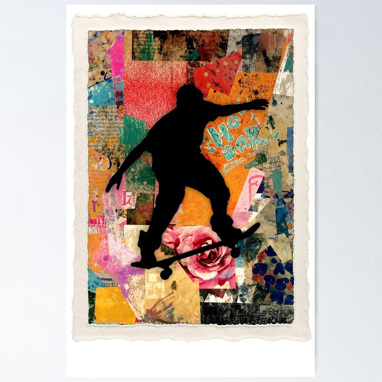 Skateboard Street Art: One Design, On Everything — Poster