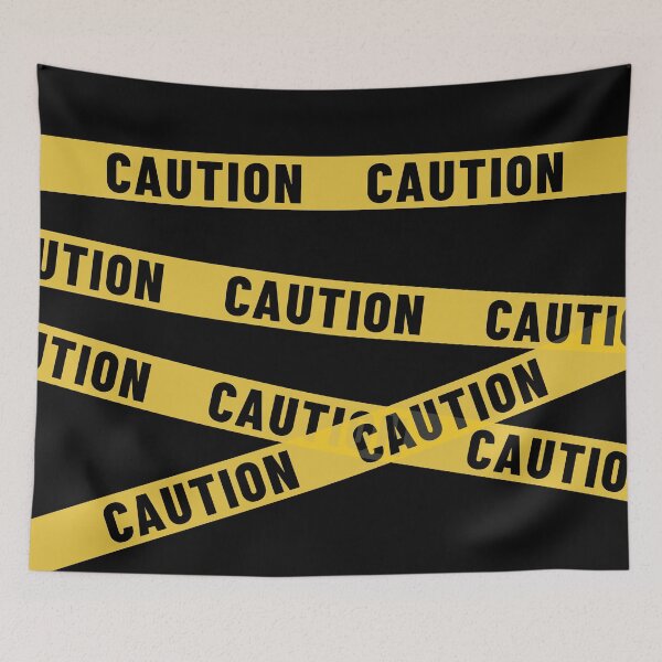 Item preview, Yellow Caution Tape Halloween Design designed and sold by Vector Woofs.
