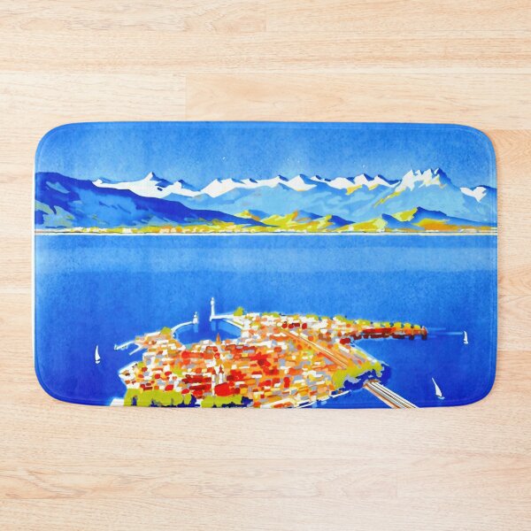Item preview, Vintage Travel Poster | Lindau Island Art | Lake Constance Decor | Bold Colors & Retro Style | Mid Century Wall Art designed and sold by artofuniverse.