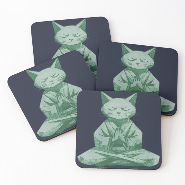 Item preview, Meditating Monk Cat designed and sold by kinpirks.