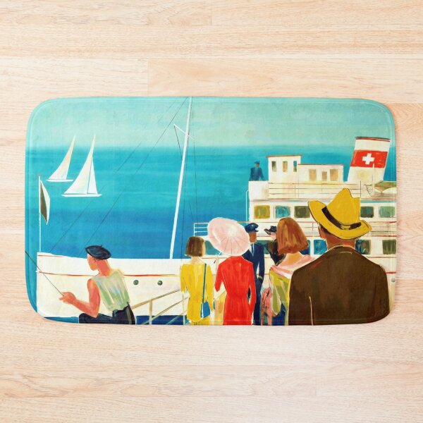 Item preview, Vintage Travel Poster | Circular Boat Tours | Lake Constance Bodensee | 1950s Mid-Century Art | Swiss Rail & Boat Adventure designed and sold by artofuniverse.