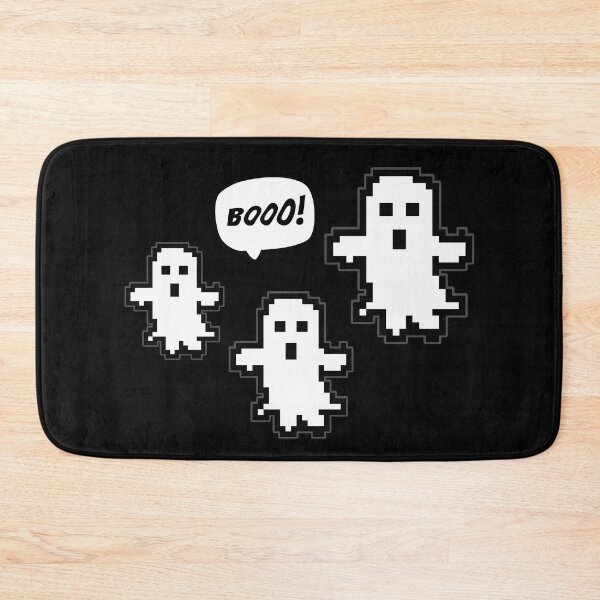 Item preview, 8-Bit Ghost Trio – Retro Pixel Art on Black (1/2/3 Ghost Variations) designed and sold by Vector Woofs.