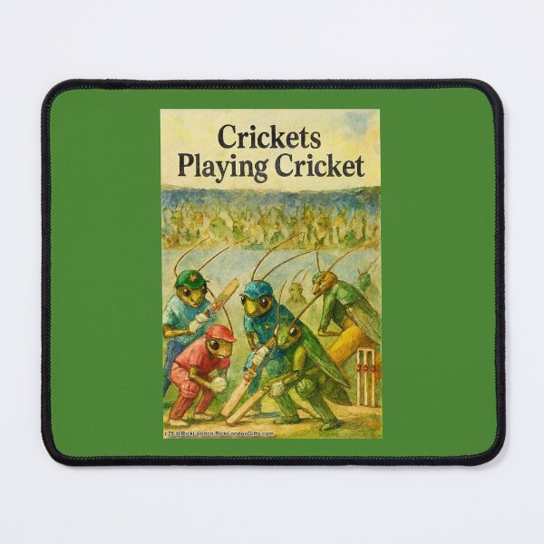 Item preview, Crickets Playing Cricket – Insect Sports Spectacle designed and sold by Rick London Gifts.