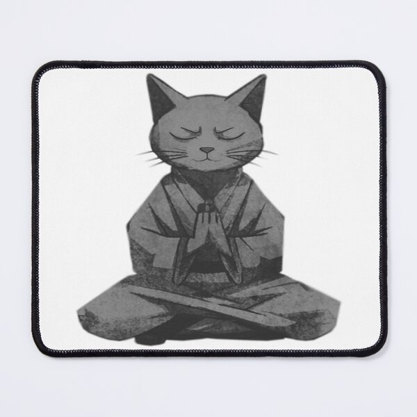 Item preview, Meditating Monk Cat designed and sold by kinpirks.